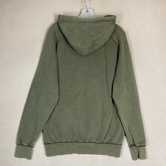 Google Hoodie Mens M Green Regular Fit Logo Print Pockets Pullover Sweatshirt - Picture 9 of 10